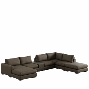 Voorkant bankstel, bank modulair, elementenbank, modulaire bank, bank samenstellen, bankstel zelf samenstellen, bankstellen, modulaire bank, bruine bank